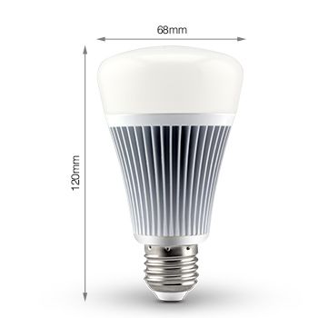 Светодиодная smart лампочка MiLight, 8W, RGB+CCT, WIFI+Пульт