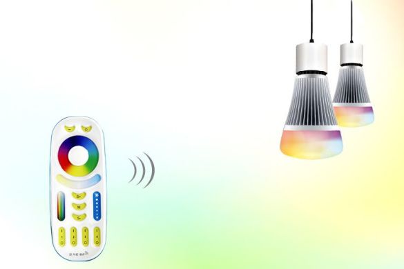 Светодиодная smart лампочка MiLight, 8W, RGB+CCT, WIFI+Пульт