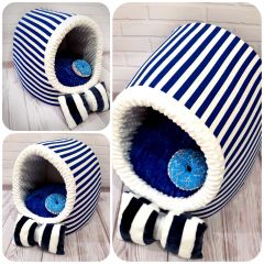 Будиночок 42*42*45 Blue Stripes () в Будиночки, Будки, Лежаки.