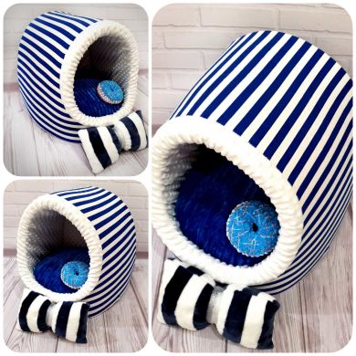 Будиночок 42*42*45 Blue Stripes () в Будиночки, Будки, Лежаки.