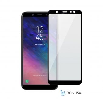 Защитное стекло 2E Samsung Galaxy A6+ 2.5D black border FG