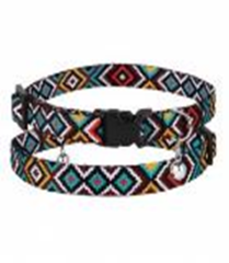 Нашийник BronzeDog Urban Гуцульський Нейлоновий з Пластиковою Пряжкою і Дзвоником Ментол, Розмір ХS, Обхват шиї 18-28 см, Ширина 1 см. (Bronzedog) в амуніція для собак.