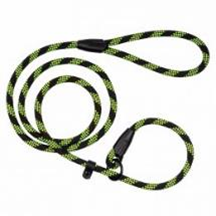 Поводок-Удавка для Собак Bronzedog Active из Альпинистского Шнура Светоотражающий Черно-Салатовый Размер S /M, Длина 183 см., Ширина 0,7 см. (Bronzedog) в Амуниция для собак.