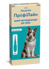 ПрофиЛайн (для собак от 10 до 20 кг), 1 пипетка (Природа) в Капли на холку (spot-on).