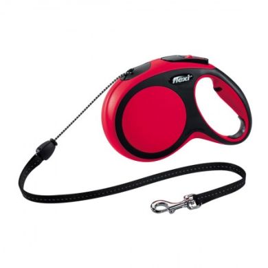 Рулетка NEW COMFORT M 8m/20kg (трос) красная (Flexi) в Амуниция для собак.