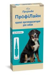 ПрофиЛайн (для собак от 20 до 40 кг), 1 пипетка (Природа) в Капли на холку (spot-on).