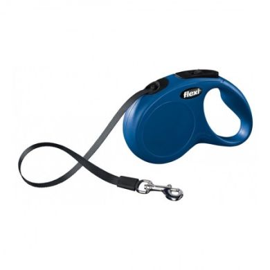 Рулетка NEW CLASSIC S 5m/15kg (лента) синяя (Flexi) в Амуниция для собак.