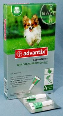 Адвантікс до 4 кг 4 піп. (Bayer) в Краплі на холку (spot-on).