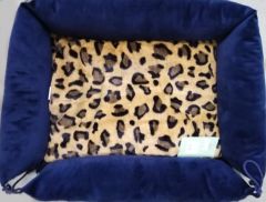 ЛЕЖАК ТРАНСФОРМЕР ЛЮКС №1 замша370*280*120 СИНИЙ () в Домики, Будки, Лежаки.