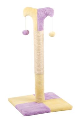 Дряпка Д02 "Клоун" стовбчик 70см лимонно-бузкова (Природа) в Будиночки, Будки, Лежаки.