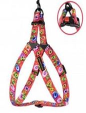 Шлея для Собак BronzeDog Urban Folk Нейлоновая c Металлической Фурнитурой Коралловая, Размер L, Обхват груди 58-71 см, Ширина 2,5 см. (Bronzedog) в Амуниция для собак.