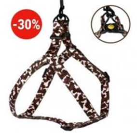 Шлея BronzeDog Urban Camo Нейлонова Коричнева, Розмір M, Обхват грудей 45-56 см, Ширина 2 см. (Bronzedog) в амуніція для собак.