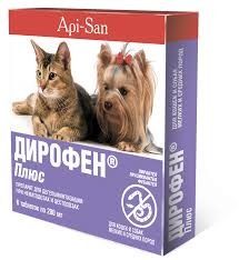 Дірофен Плюс для котів та собак 6 таб. 200 мг (АПИ-САН) в Антигельмінтики.