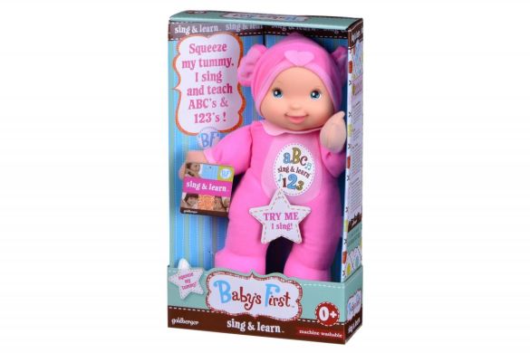 Кукла Baby’s First Sing and Learn Пой и Учись (розовый медвежонок)