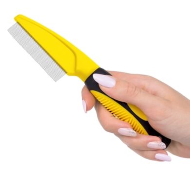 Гребінець Bronzedog часта з блоком зубом 22 х 5 см