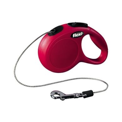 Рулетка NEW CLASSIC XS 3m/8kg (трос) красная (Flexi) в Амуниция для собак.