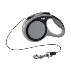 Рулетка NEW COMFORT XS 3m/8kg (трос) сіра (Flexi) в амуніція для собак.