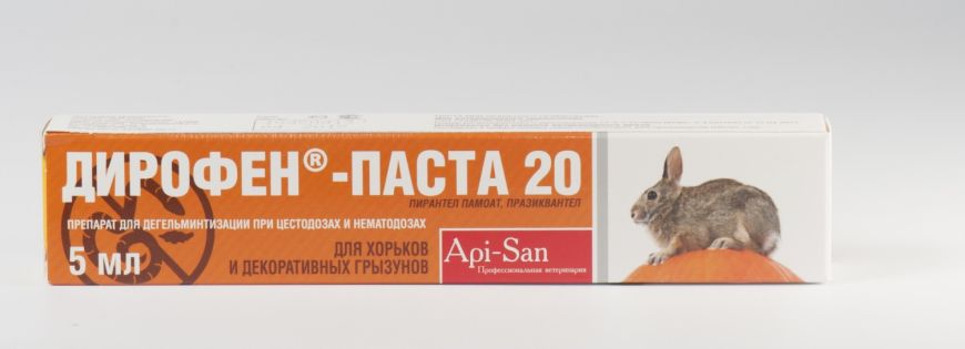 Дирофен паста для грызунов 5 мл (АПИ-САН) в Антигельминтики.
