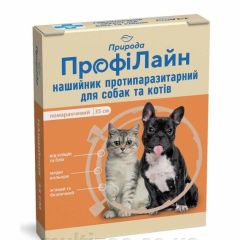 Ошейник "Профилайн" антиблошиный д/собак и кошек (оранжевый), 35 см (Природа) в Ошейники.
