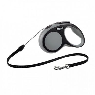 Рулетка NEW COMFORT S 5m/12kg (трос) серая (Flexi) в Амуниция для собак.