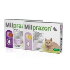 Мілпразон для кішок більше 2 кг 16 мг/40мг 4 таб (KRKA) в Антигельмінтики.