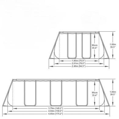 Каркасный бассейн Bestway 56251 (404х201х100, карт. фильтр)
