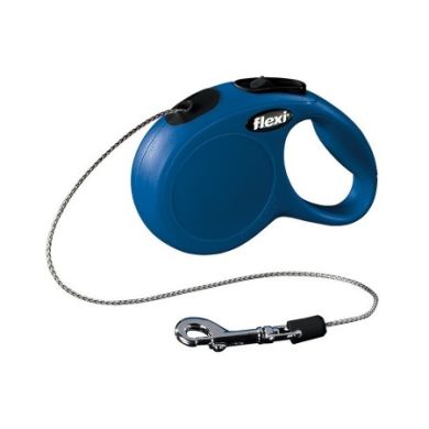 Рулетка NEW CLASSIC XS 3m/8kg (трос) синяя (Flexi) в Амуниция для собак.