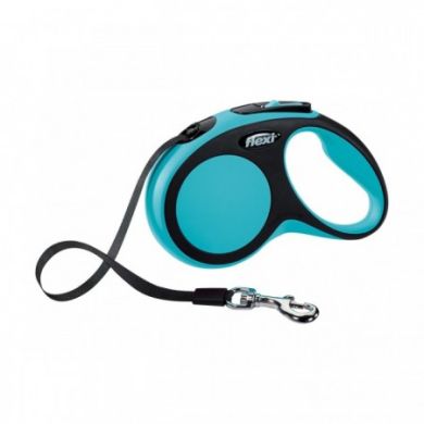 Рулетка NEW COMFORT S 5m/15kg (лента) синяя Рулетка NEW COMFORT S 5m/15kg (лента) синяя (Flexi) в Амуниция для собак.
