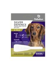Капли Палладиум серии Серебряная Защита для собак от 4 до 10 кг, 1 пипетка 1,5 мл (Palladium) в Капли на холку (spot-on).