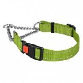 Ошейник Мартингейл BronzeDog Active Нейлоновый с Пластиковой Пряжкой и Светоотражением Салатовый, Размер S, Обхват шеи 30-38 см, Ширина 1,6 см. (Bronzedog) в Амуниция для собак.
