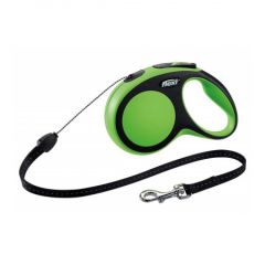 Рулетка NEW COMFORT S 8m/12kg (трос) зелена (Flexi) в амуніція для собак.