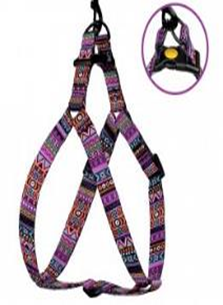 Шлея для Собак BronzeDog Urban Этническая Нейлоновая Фиолетовая, Размер S, Обхват груди 40-53 см, Ширина 1,6 см. (Bronzedog) в Амуниция для собак.
