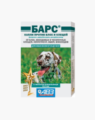 Барс капли инсектоакарицидные для собак 20-30 кг 1 х 4,2 мл (АВЗ) в Капли на холку (spot-on).