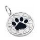 Эмалированный Адресник для Собак BronzeDog Лапка на Фоне Объемной Паутинки Черный Размер S (Bronzedog) в Амуниция для собак.