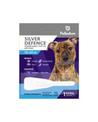 Капли Палладиум серии Серебряная Защита для собак от 10 до 20 кг, 1 пипетка 3 мл (Palladium) в Капли на холку (spot-on).