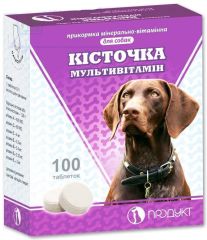 Косточка Мультивитамин для собак, 100 табл., Продукт (Продукт) в Витамины и пищевые добавки.