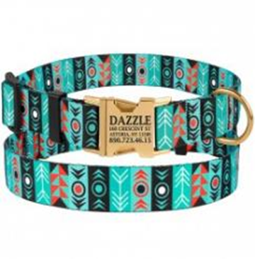 Ошейник BronzeDog Urban Нейлоновый c Металлической Пряжкой Золотистого Цвета Инки, Размер M, Обхват шеи 30-40 см, Ширина 2 см. Ошейник BronzeDog Urban Нейлоновый c Металлической Пряжкой Золотистого Цвета Инки, Размер M, Обхват шеи 30-40 см, Ширина 2 см. (Bronzedog) в Амуниция для собак.