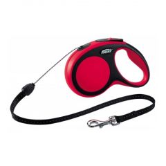 Рулетка NEW COMFORT S 8m/12kg (трос) червона (Flexi) в амуніція для собак.